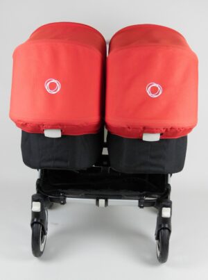 Bugaboo® Donkey Twin - Zwart - Rood