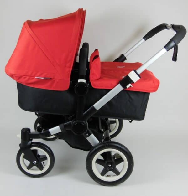 Bugaboo® Donkey Twin - Zwart - Rood