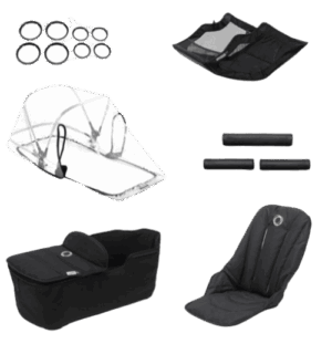 Bugaboo fox style set - black