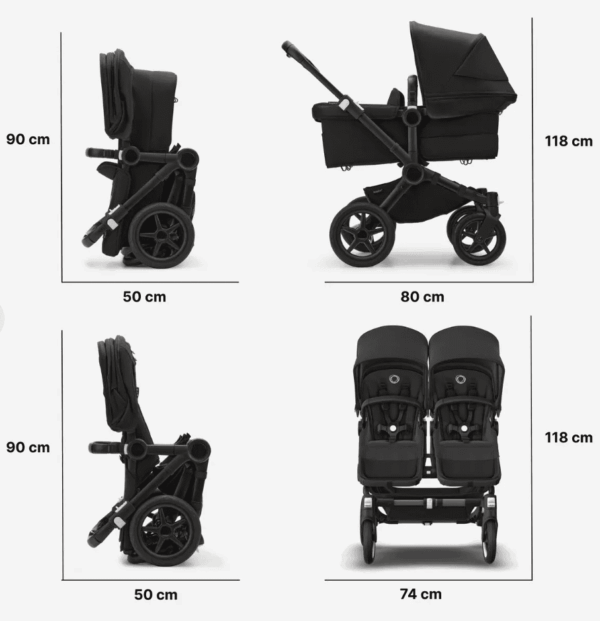 Bugaboo donkey 5 twin kinderwagen complete - graphite/stormy blue