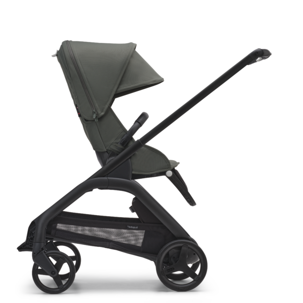 Bugaboo dragonfly kinderwagen met stoel - black/forest green